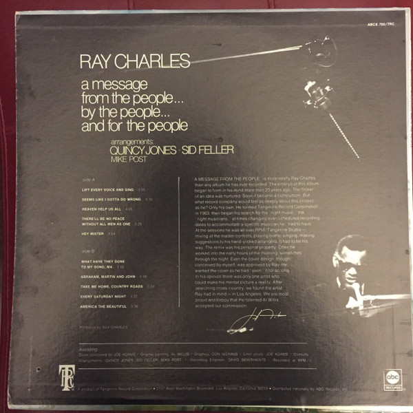 Ray Charles – A Message From The People (LP) - Image 2