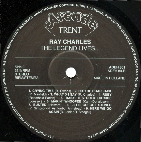 Ray Charles – The Legend Lives (LP) - Image 4