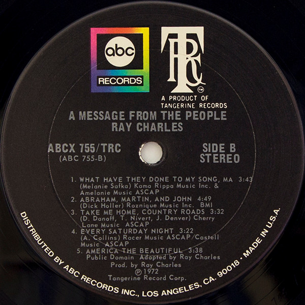 Ray Charles – A Message From The People (LP) - Image 4