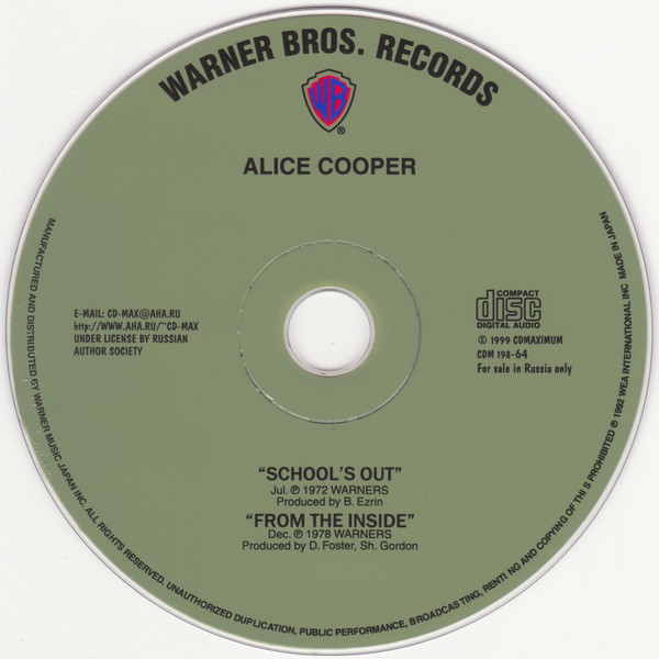 Alice Cooper / Alice Cooper – School's Out / From The Inside (CD) - Image 5