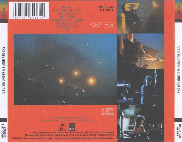 U2 – Live / Under A Blood Red Sky (CD) - Image 2